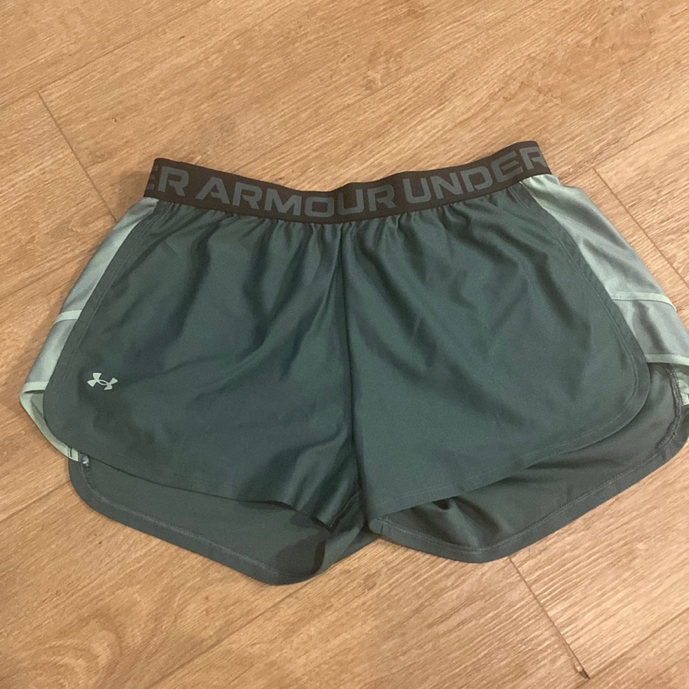 Green under armor shorts